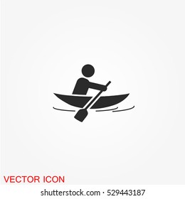 Rower Icon Isolated On White Background Stock Vector (Royalty Free ...