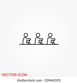 Rowing icon vector