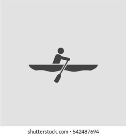 Rowing icon vector