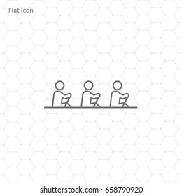 Rowing icon vector