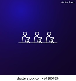 Rowing icon vector