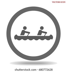 Rowing icon vector