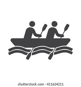 Rowing icon Vector Illustration on the white background.