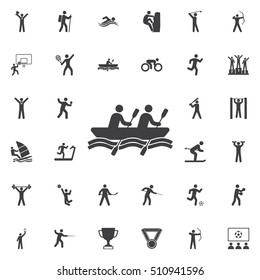 Rowing icon Vector Illustration on the white background. Sport icons universal set for web and mobile