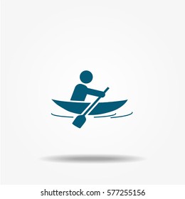 Rowing icon, vector symbol