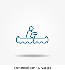 Rowing icon, vector symbol