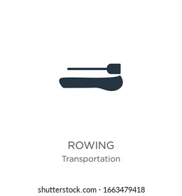 Rowing icon vector. Trendy flat rowing icon from transportation collection isolated on white background. Vector illustration can be used for web and mobile graphic design, logo, eps10