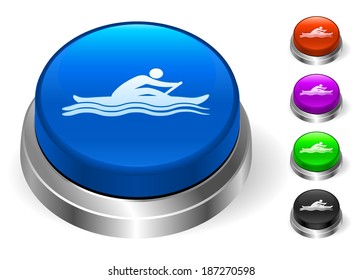 Rowing Icons on Round Button Collection