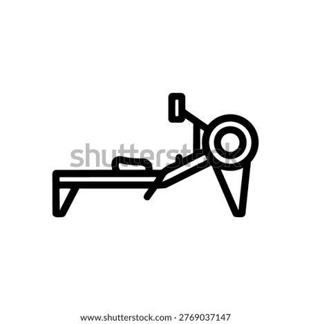 Rowing machine engaging full body muscles, especially back and arms.