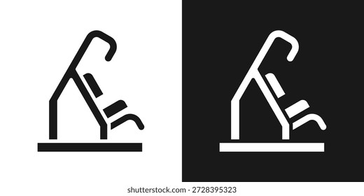 Rudermaschinensymbol im schwarz-weißen Glyphenstil