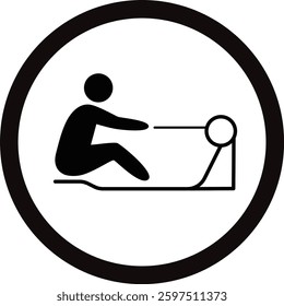 Rowing Machine Intense Workout Icon