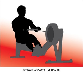 Rowing Machine Vector