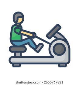 Rowing machine Vector Icon which can easily modify or edit

