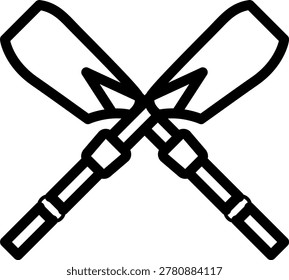 Rowing Oars Vector Design Icon Style
