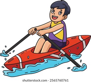 Rowing Oarsman in the Catch Position Clipart