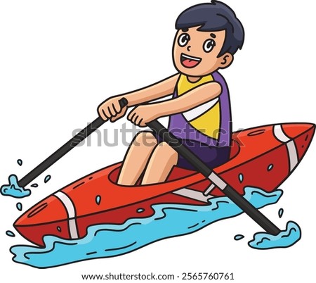 Rowing Oarsman in the Catch Position Clipart