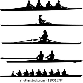 rowing set - vector