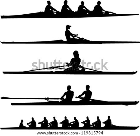 rowing set - vector