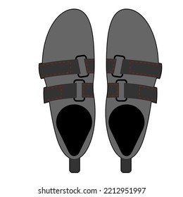 Ilustración vectorial del pictograma de zapatos de remo.