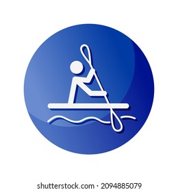 Rowing Slalom Icon. A Symbol Dedicated To Sports And Games. Vector