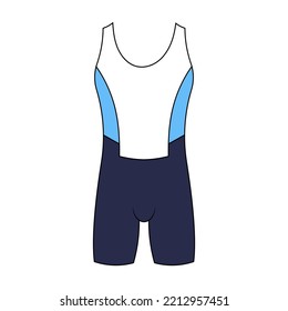 Rowing suit pictogram vector illustration.