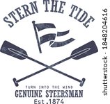 Rowing team themed print design