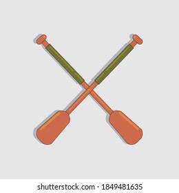 Rowing is a tool used for propulsion carried by water. The paddle has a flat blade at one end. The rower holds the oar at the other end
