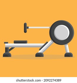 rowing training  gym fitness equipment flat icon illustration vector file