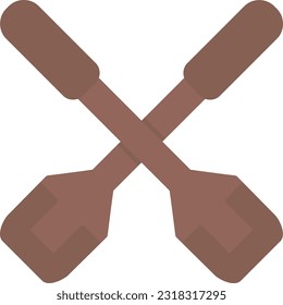 Rowing Vector Icon Flat Style