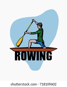 Rowing Vector illustration