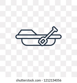Rowing vector outline icon isolated on transparent background, high quality linear Rowing transparency concept can be used web and mobile