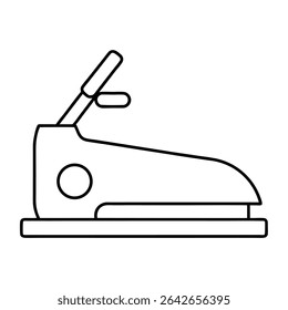 rowing-machine sleek-line-form-of-rowing-equipment line art design on white background 