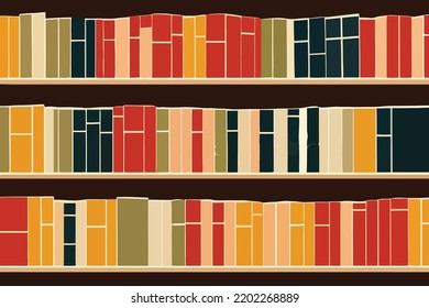 rows of blank hardcover books mock up book vector illustration