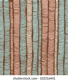 Rows of bright rose and blue hand-drawn vertical folds