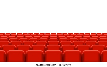 Rows of Cinema or Theater Seats. Illustration 