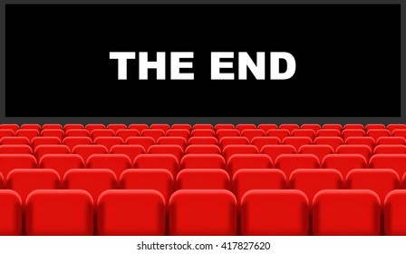 Rows of Cinema or Theater Seats. Illustration 