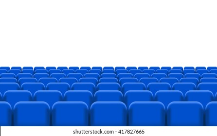 Rows of Cinema or Theater Seats. Illustration 