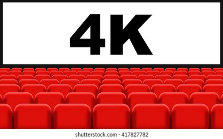 Rows of Cinema or Theater Seats. Illustration 