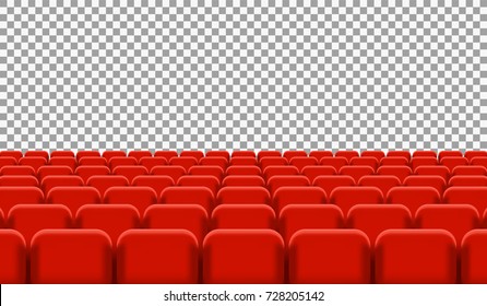 Rows of Cinema or Theater Seats. Illustration