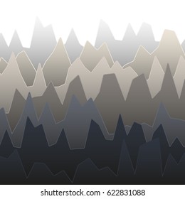 Rows of gray colored diagram with peaks of different height.