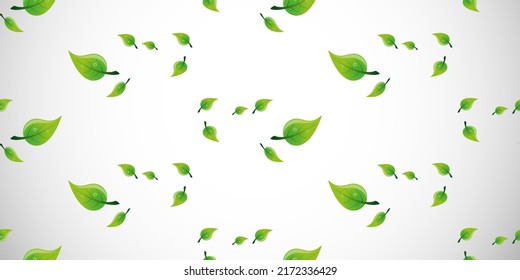 Filas de muchas hojas verdes de diversos tamaños: diseño de fondo de patrón, textura, plantilla de fondo para Web en formato vectorial editable