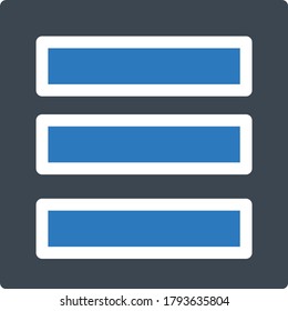 rows vector glyph color icon 