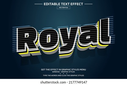 Royal 3D Editable Text Effect Template