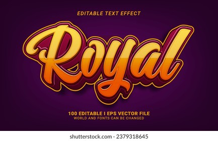 royal 3d style text effect