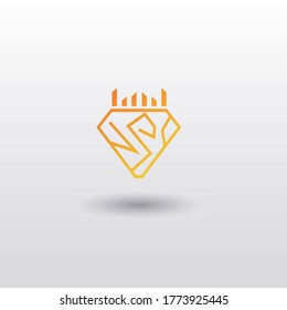 Das Design des abstrakten Royal Diamond Logos