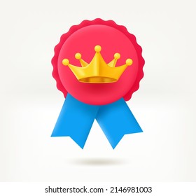 Concepto de logro real. 3.ª insignia vectorial 