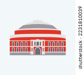 Royal Albert Hall. Flat style illustration
