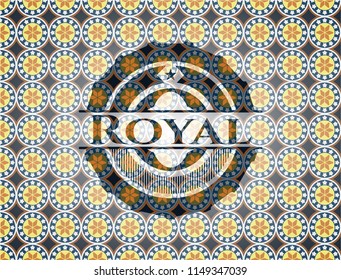 Royal arabesque emblem. arabic decoration.