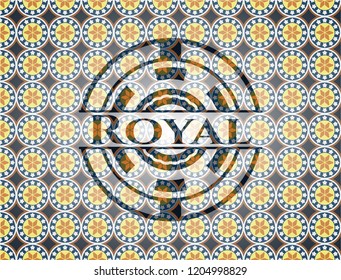 Royal arabesque emblem. arabic decoration.