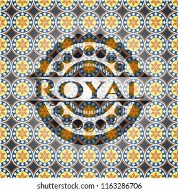 Royal arabesque emblem background. arabic decoration.